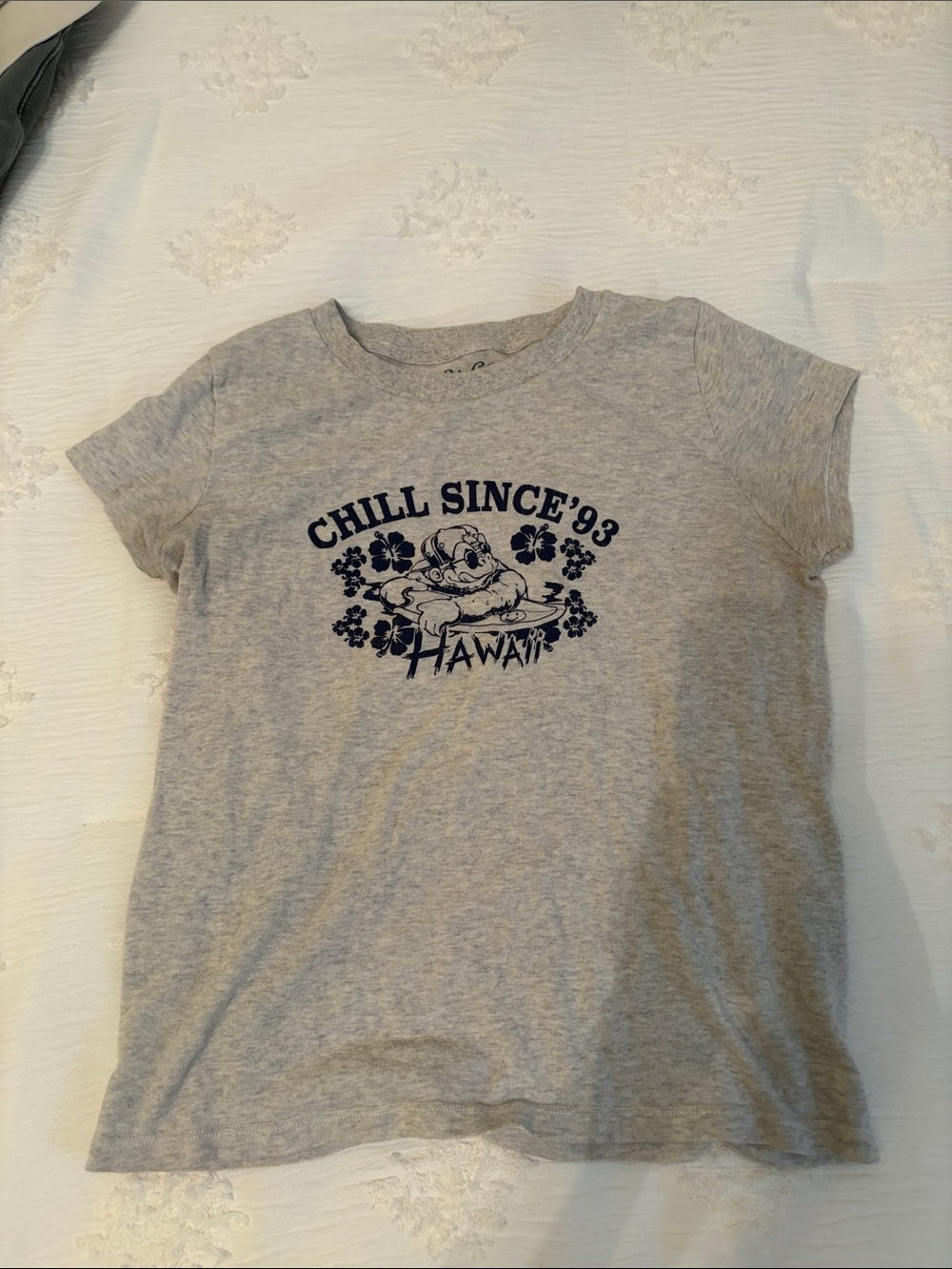 Brandy Melville' Gray 'Chill Since '93 Hawaii' Graphic Tee